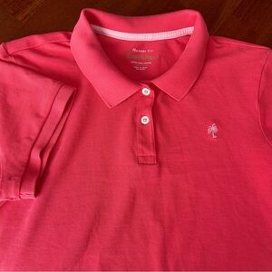 Lilly Pulitzer Pink Resort Fit Short Sleeve Polo Shirt 100% Pima Cotton
